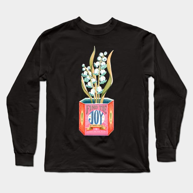 Self Care Spring Vintage Tin Can Joy Long Sleeve T-Shirt by Rebelform